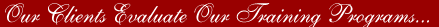 Praise for Protocol Professionals, Inc. Seminars & Training Programs